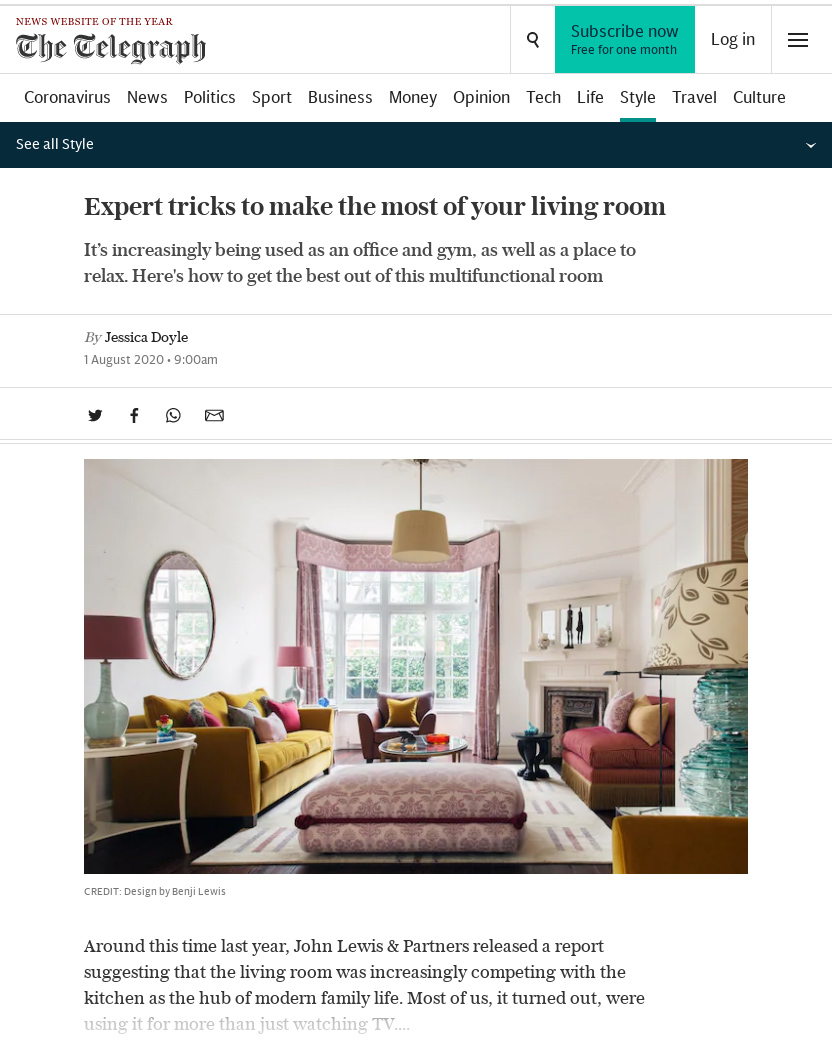 Expert tricks make living room